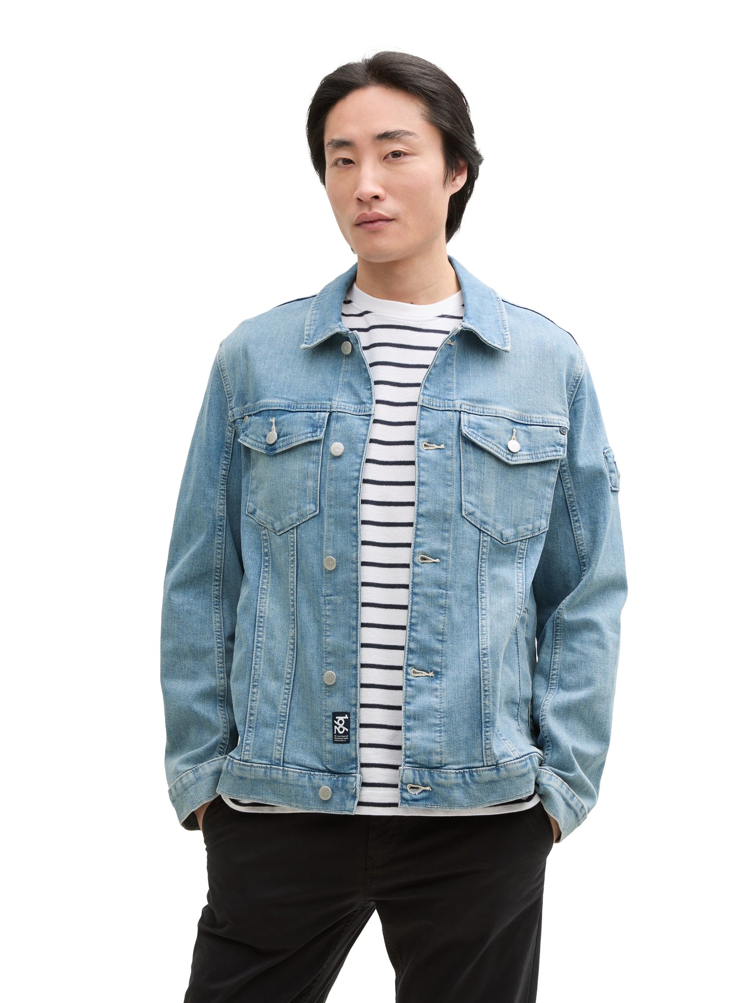 Tom Tailor Denim Jeansjacke Herren used light stone blue denim