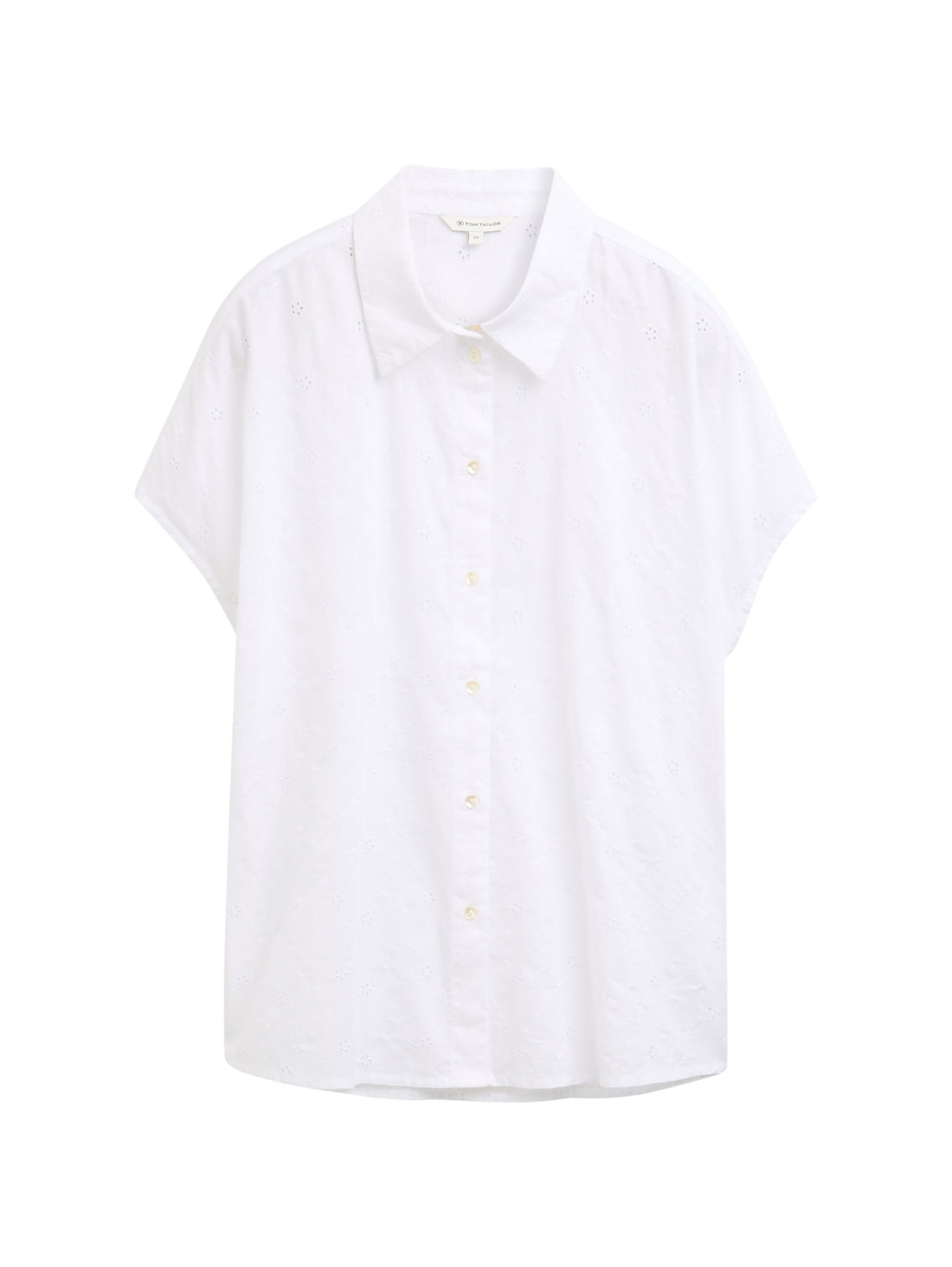 Tom Tailor Denim Bluse aus Baumwolle mit floralen Stickereien für Erwachsene