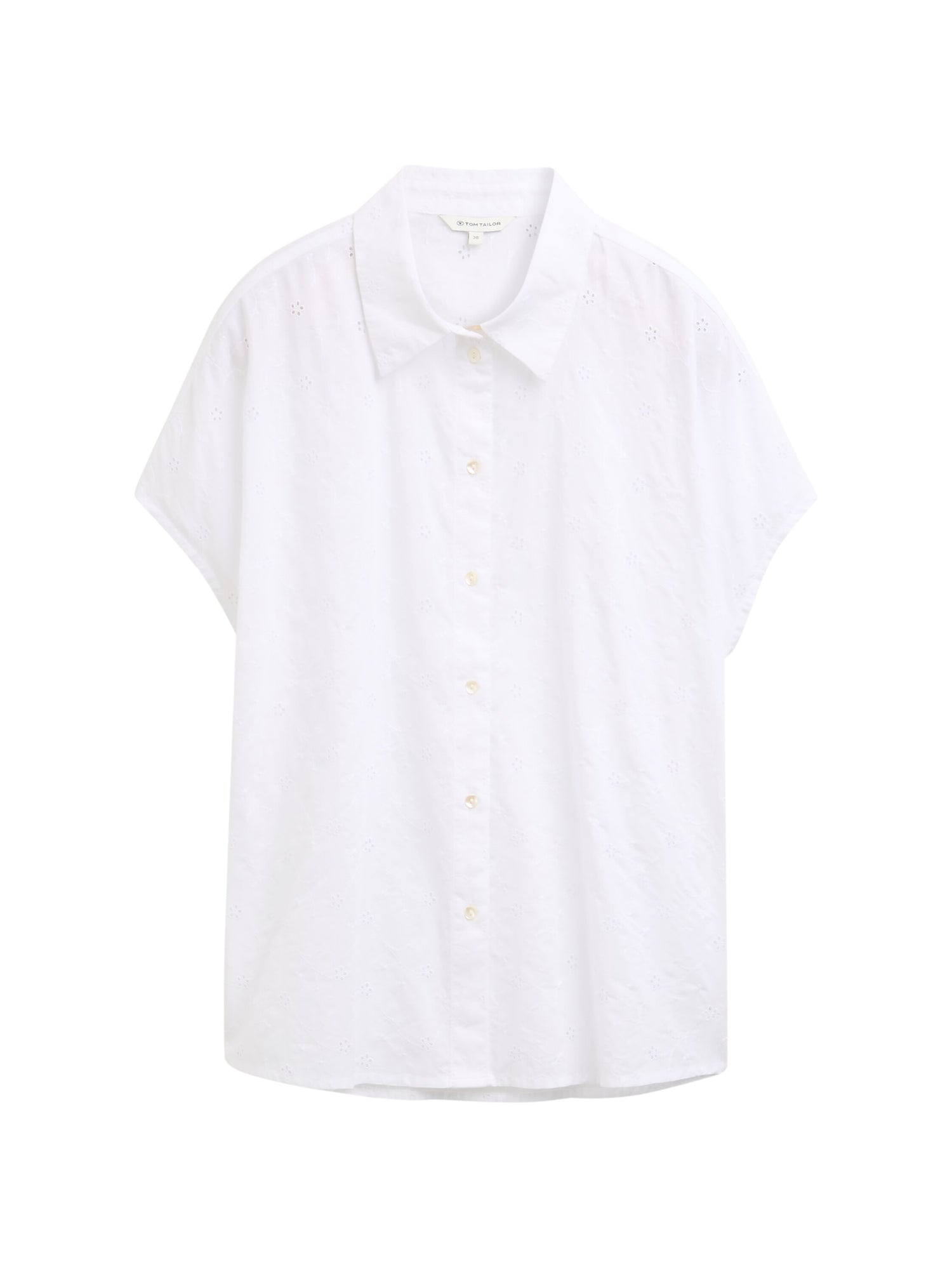 Tom Tailor Denim Bluse aus Baumwolle mit floralen Stickereien für Erwachsene