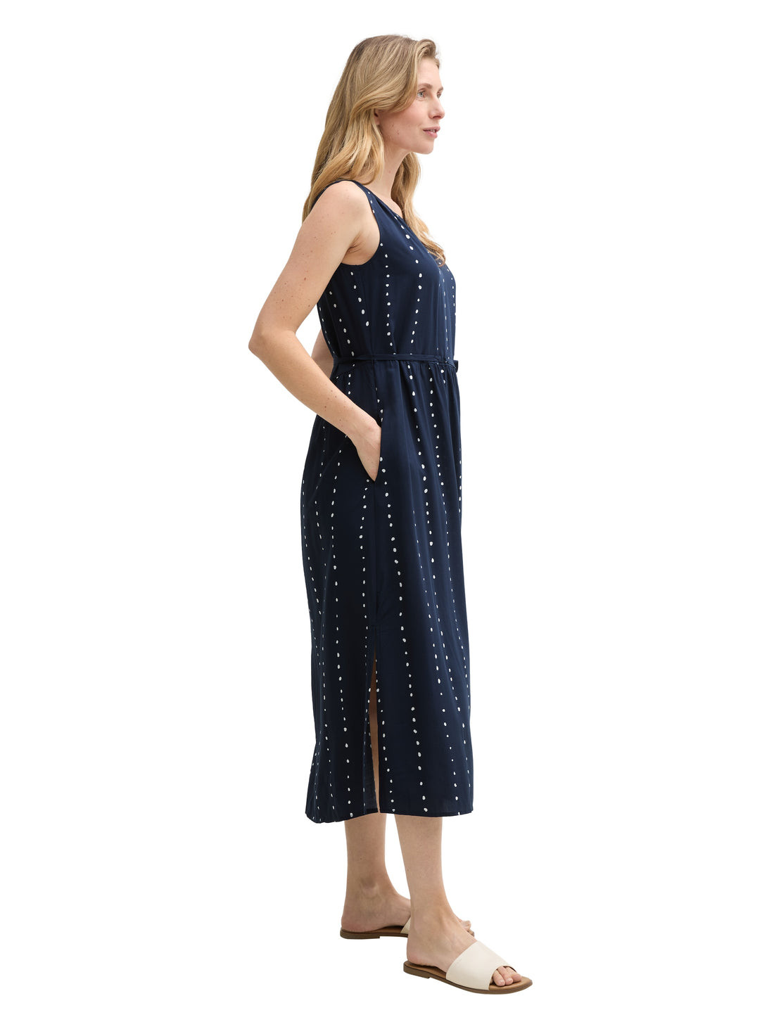 Maxi-Kleid mit Eingriffstaschen