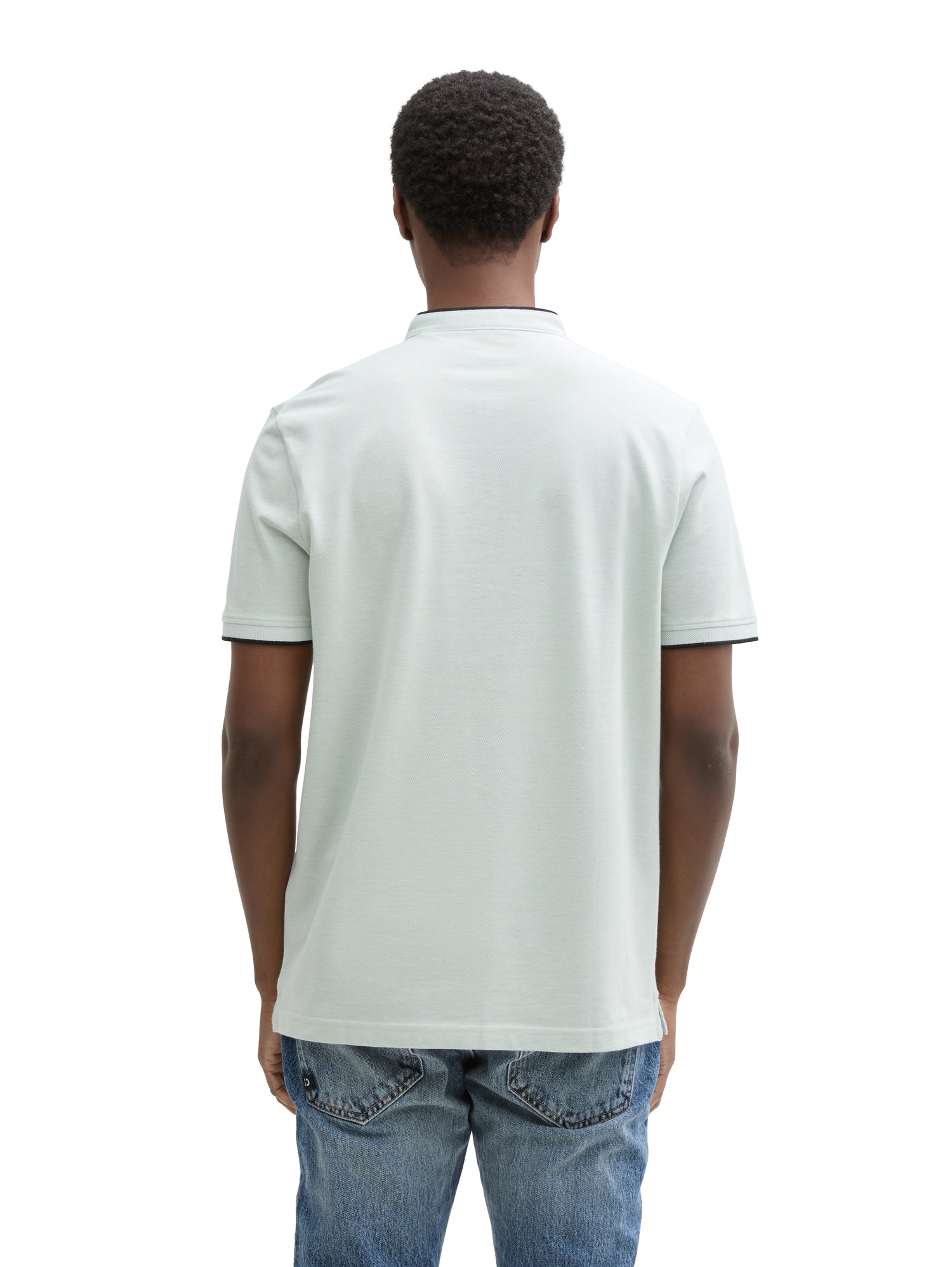 Tom Tailor Denim Polo Shirt Herren Stehkragen Baumwolle