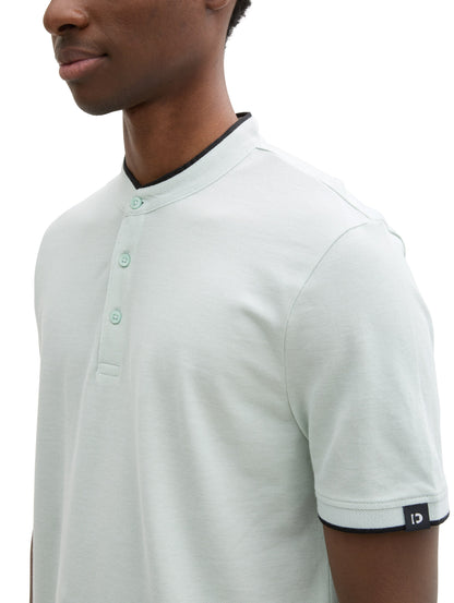 Tom Tailor Denim Polo Shirt Herren Stehkragen Baumwolle