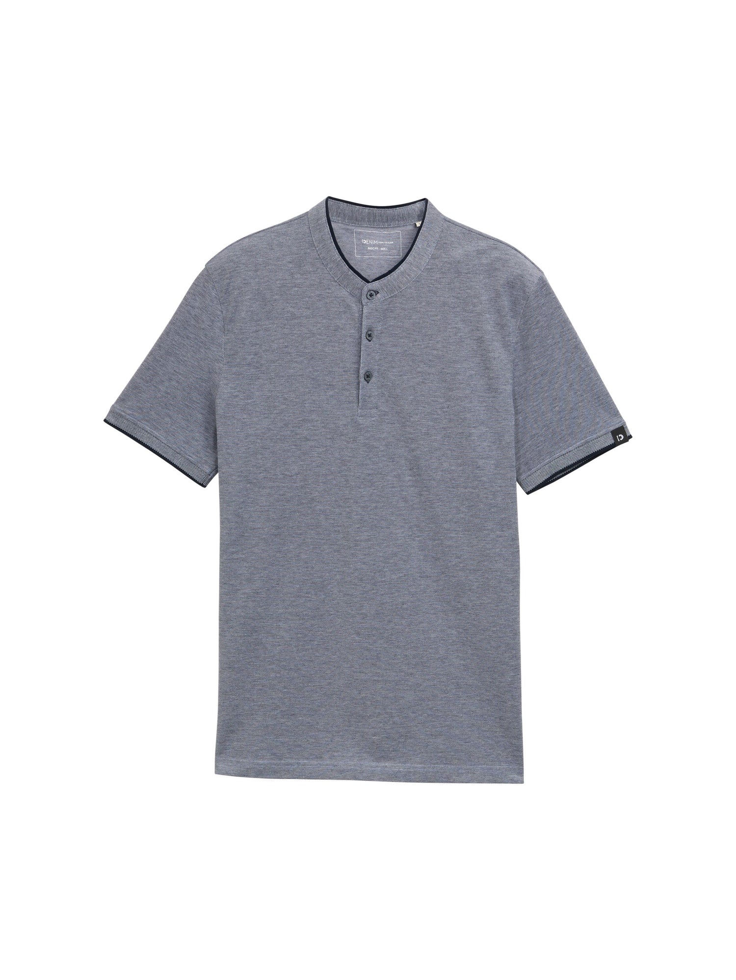 Tom Tailor Denim Polo Shirt Herren Stehkragen Baumwolle