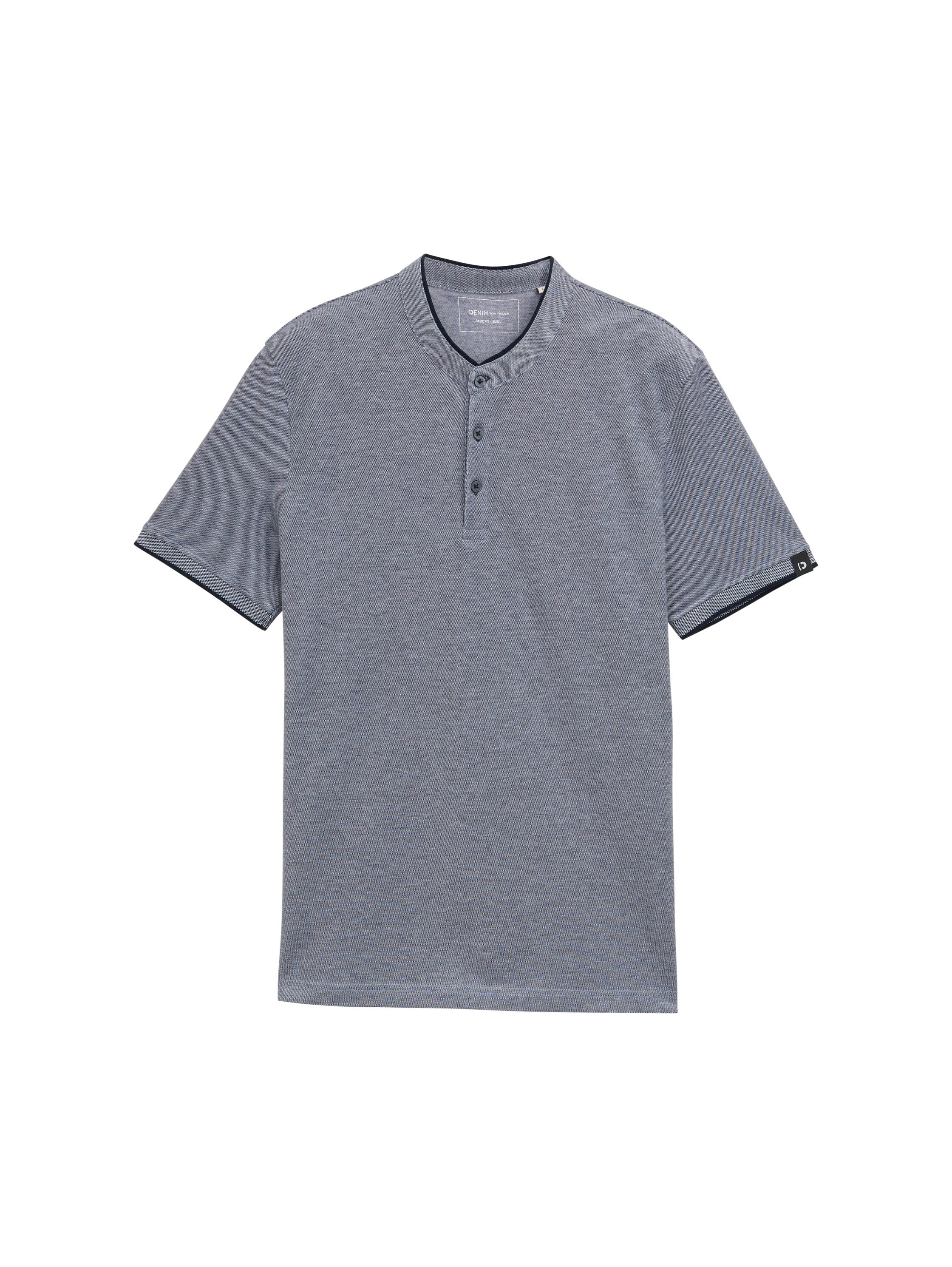 Tom Tailor Denim Polo Shirt Herren Stehkragen Baumwolle