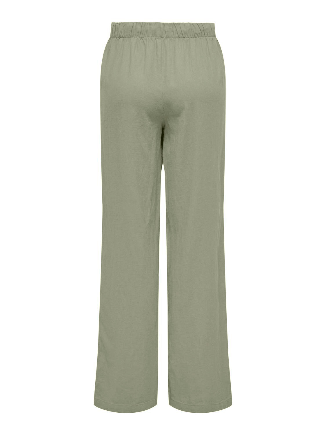 Bestseller Leinenhose für Damen mit mittlerer Taille und lockerer Passform