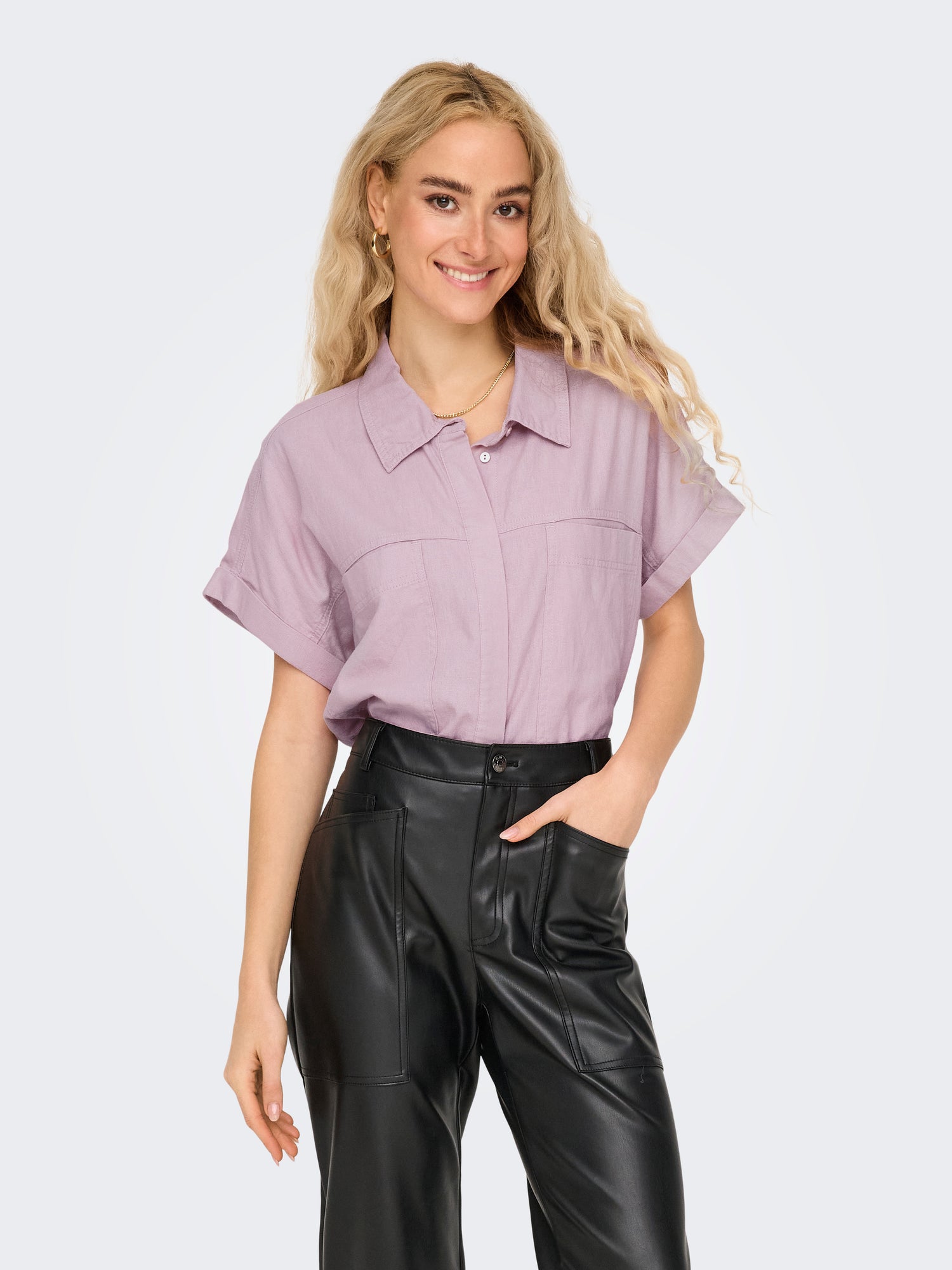 Bestseller Damen Bluse Leinen-Viskose Must-Have