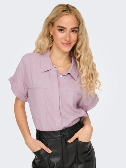 Bestseller Damen Bluse Leinen-Viskose Must-Have