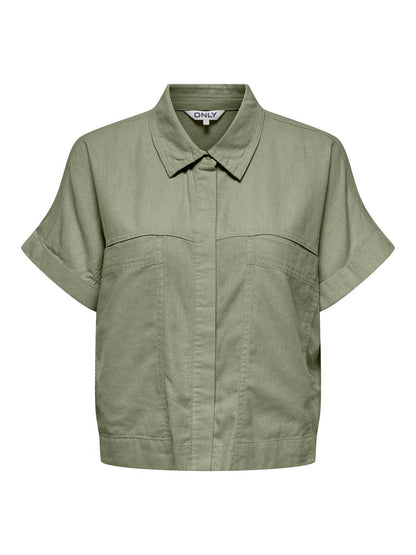 Bestseller Damen Bluse Leinen-Viskose Must-Have