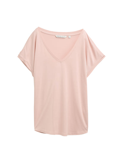 Loose Fit T-Shirt mit V-Ausschnitt