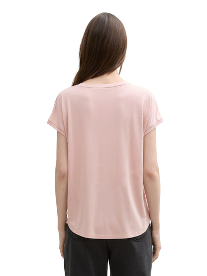 Loose Fit T-Shirt mit V-Ausschnitt