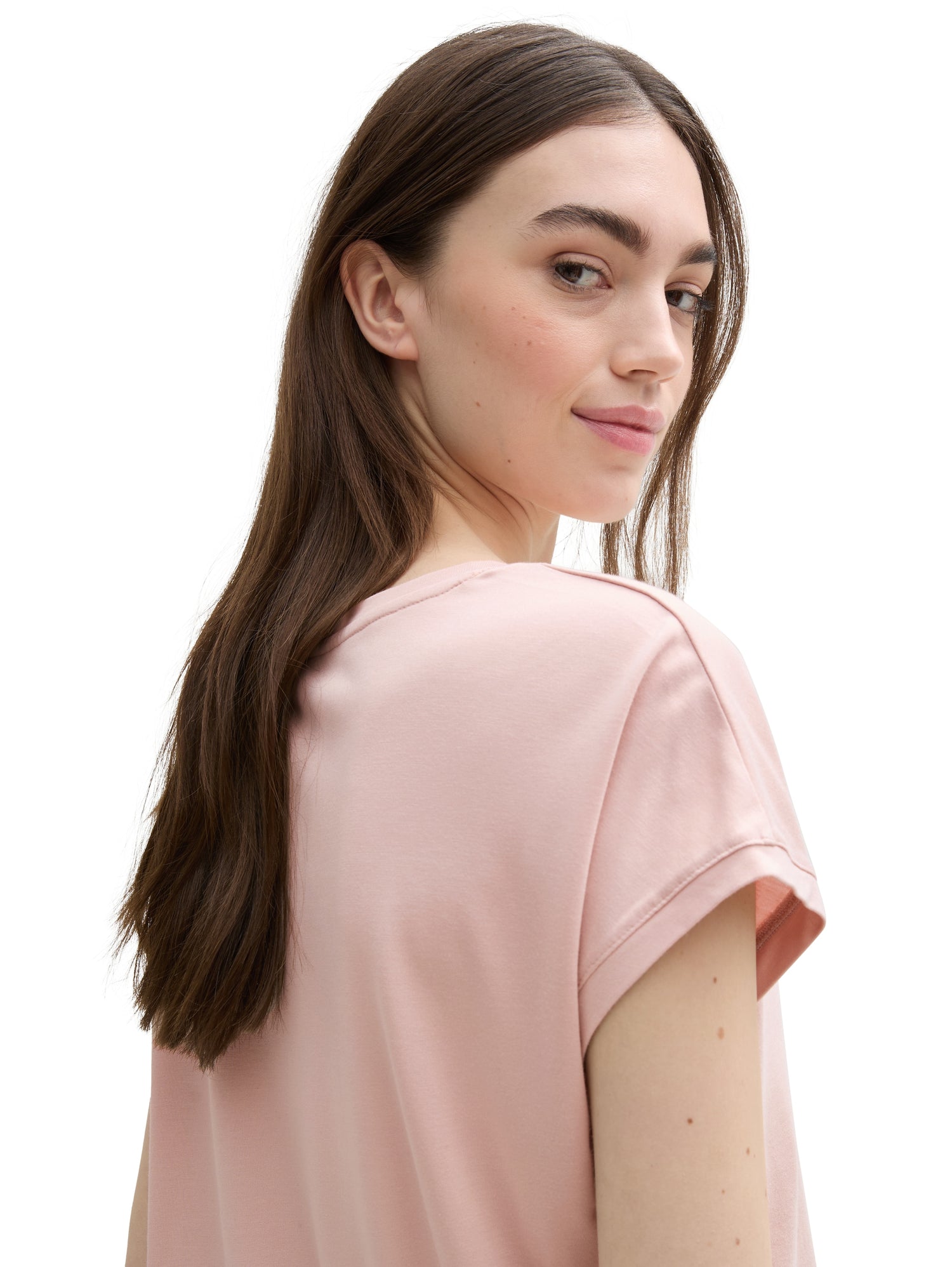 Loose Fit T-Shirt mit V-Ausschnitt