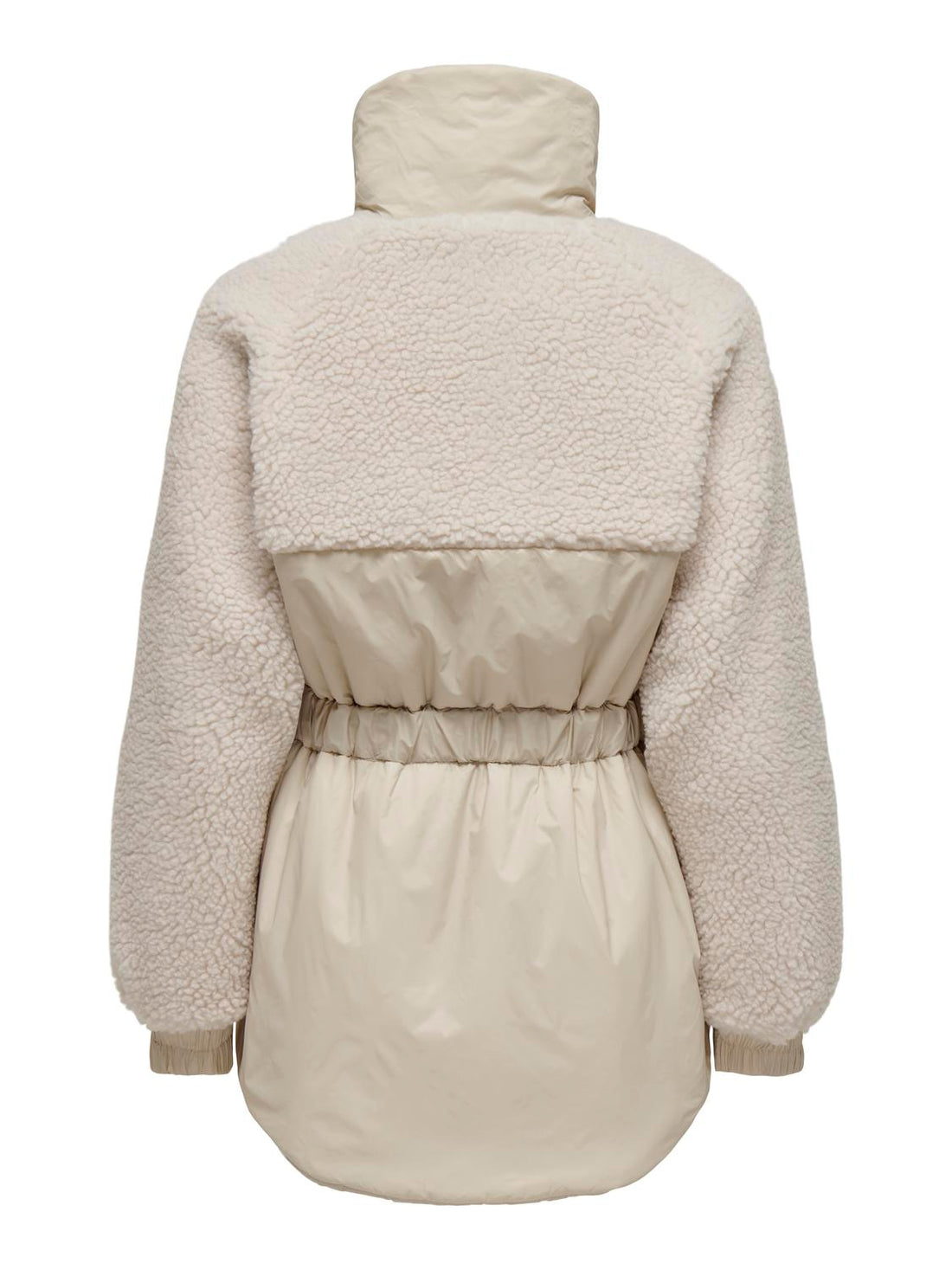 Bestseller Jacke für Damen mit Teddystoff-Detail und Gürtel in der Taille