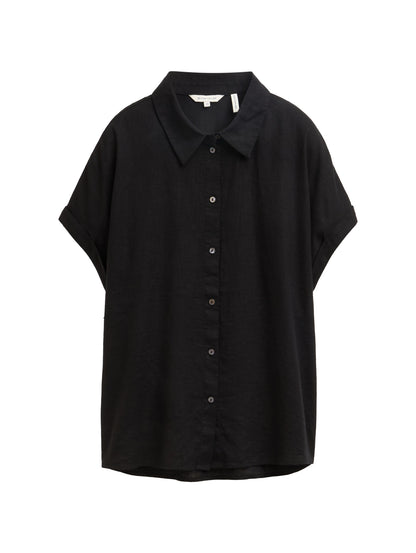 Tom Tailor Denim Loose Fit Leinenbluse Damen Leicht und Kühl