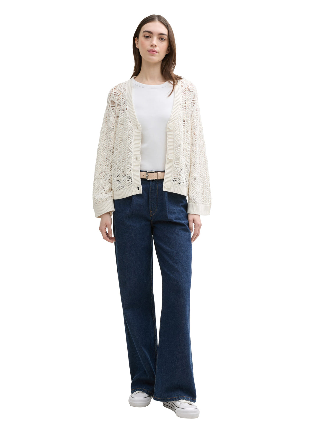 Tom Tailor Denim Strickjacke mit Häkel-Style für Frauen