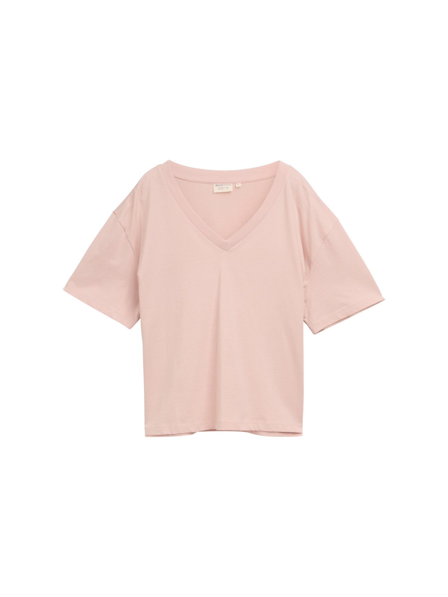 Tom Tailor Denim T-Shirt für Damen mit überschnittener Schulternaht