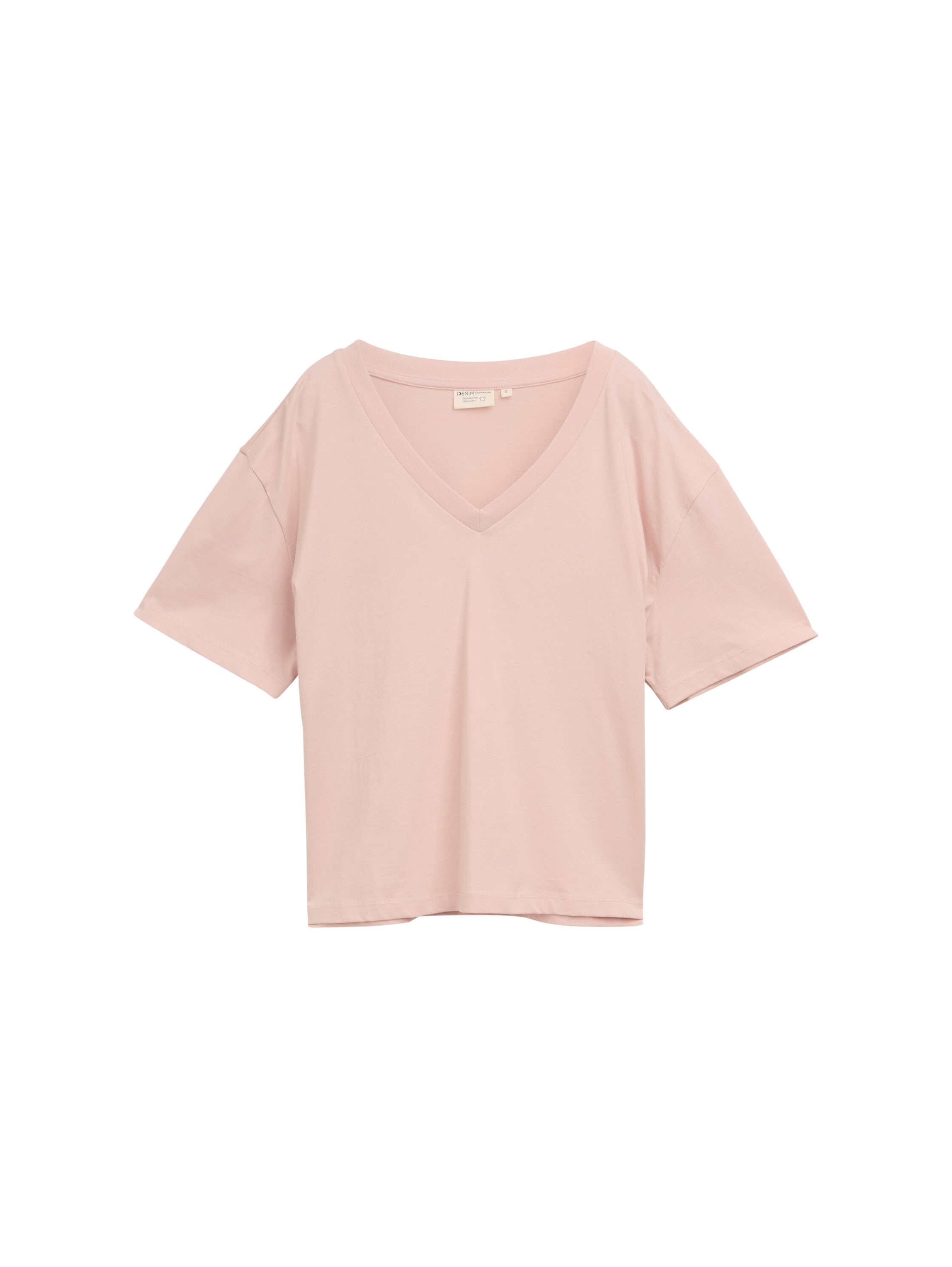 Tom Tailor Denim T-Shirt für Damen mit überschnittener Schulternaht