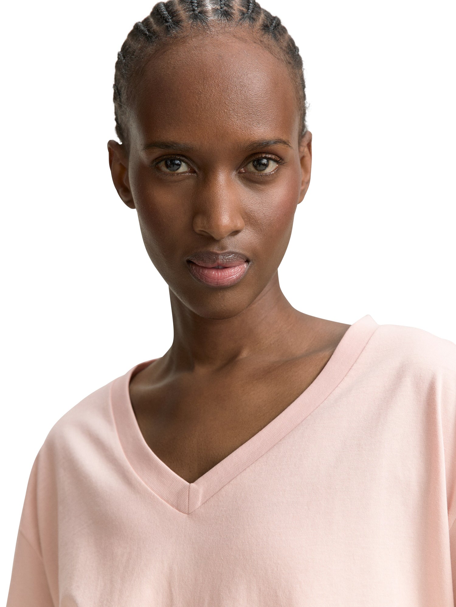 Tom Tailor Denim T-Shirt für Damen mit überschnittener Schulternaht