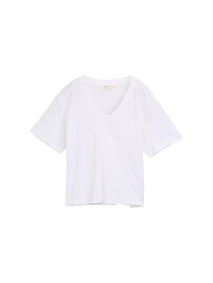 Tom Tailor Denim T-Shirt für Damen mit überschnittener Schulternaht