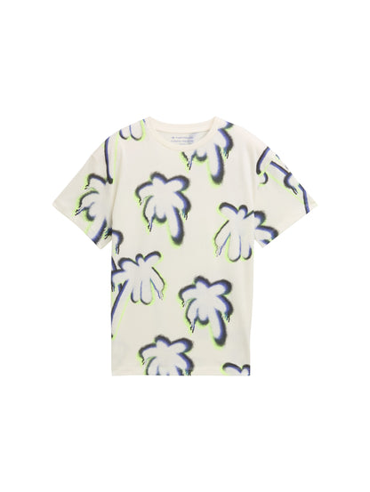 Tom Tailor Denim Male &amp; Female Oversize T-Shirt Kinder Männlich mit sprayed palm tree design