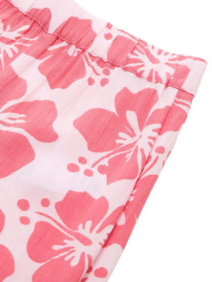 Tom Tailor Denim Culotte Hose Kinder Weiblich Big Pink Flower