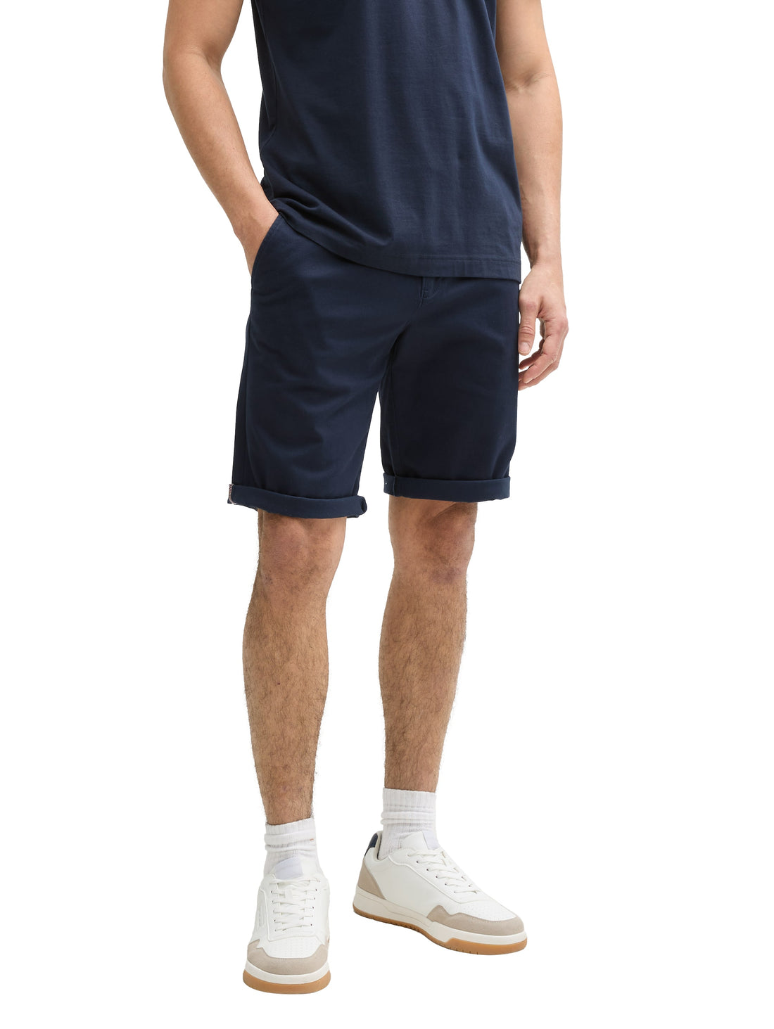 Tom Tailor Denim Chinohose für Erwachsene Männer mit krempelbarem Saum