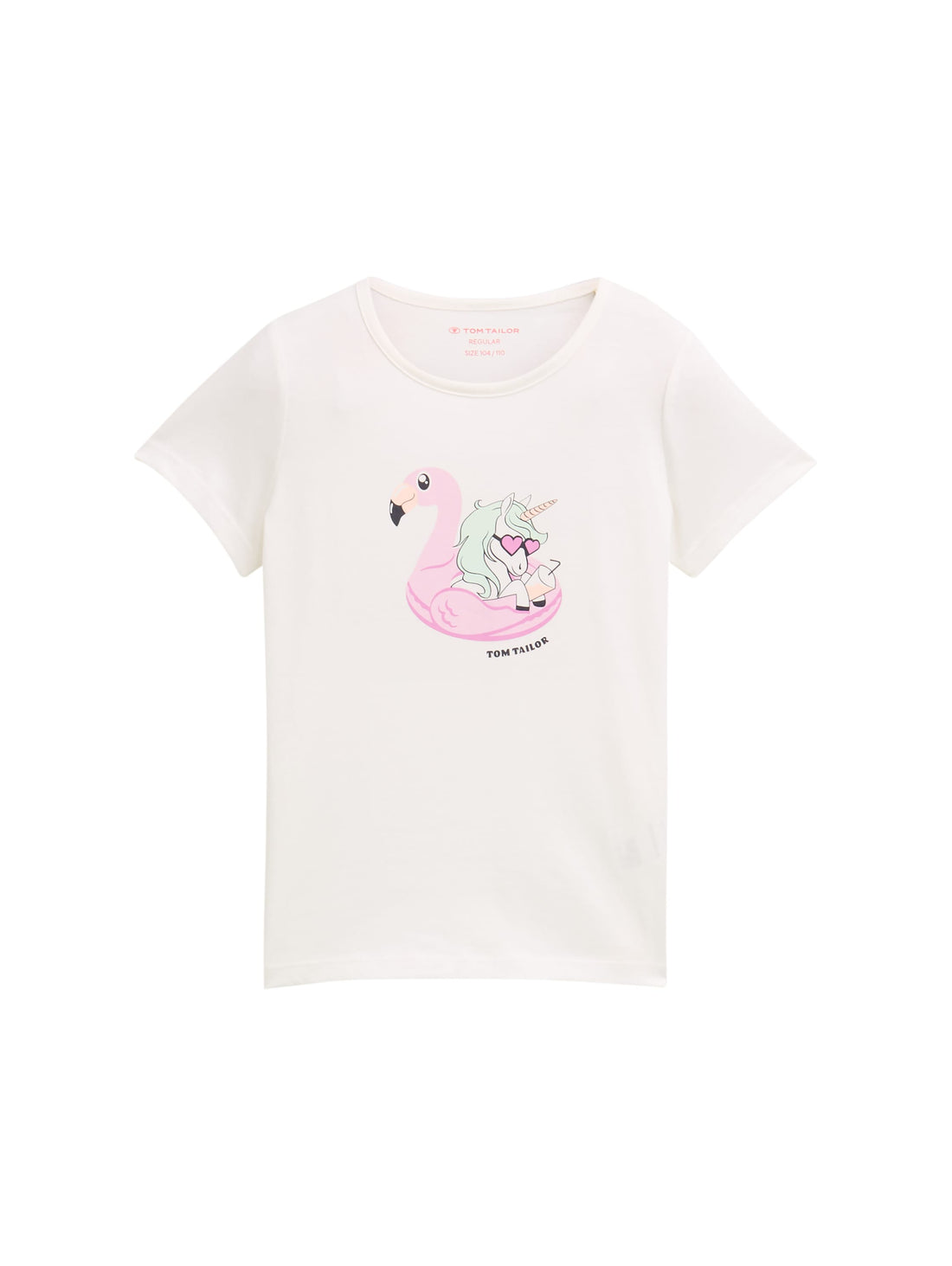 Tom Tailor Denim Kinder T-Shirt Weiblich Whisper White Baumwolle