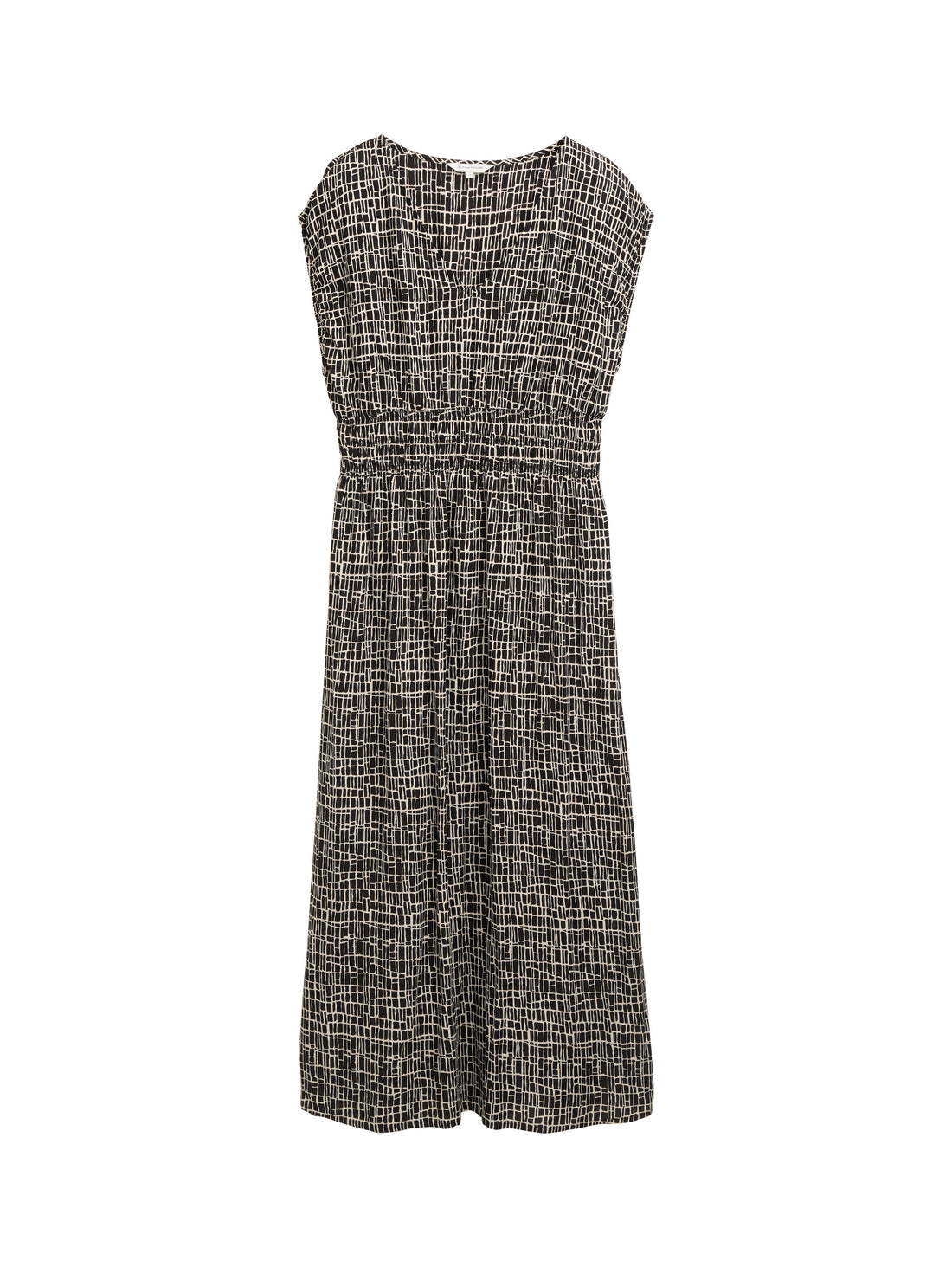 Tom Tailor Denim Gemustertes Viskosekleid mit Smock-Detail für Frauen