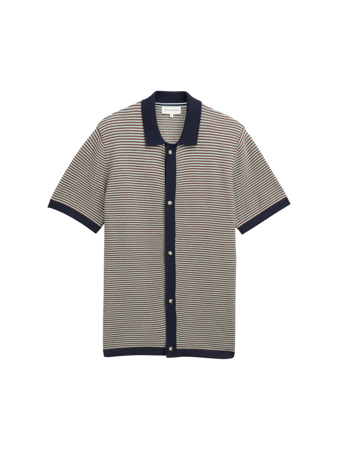 Tom Tailor Denim Strickpoloshirt Herren Struktur-Baumwolle