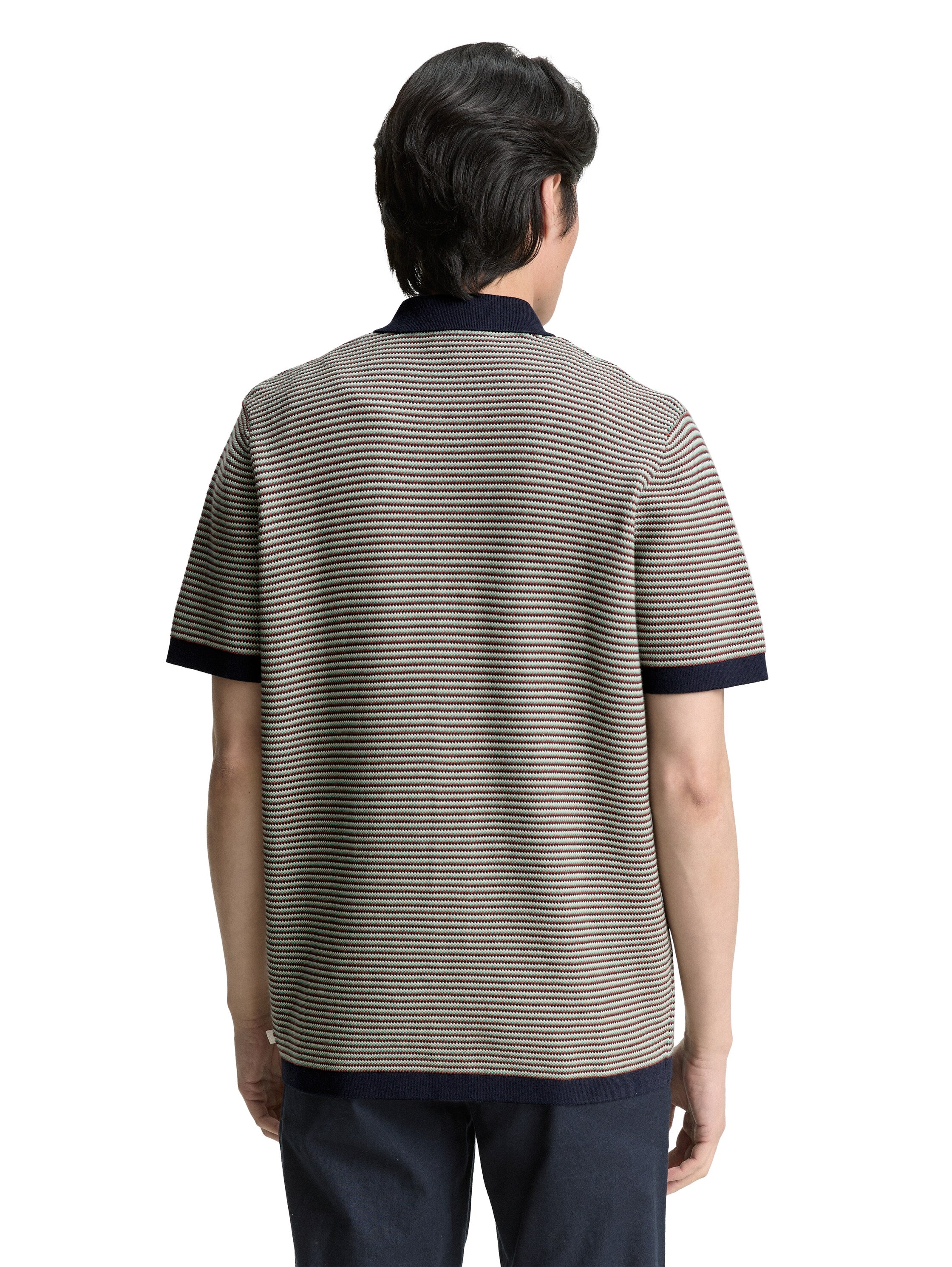 Tom Tailor Denim Strickpoloshirt Herren Struktur-Baumwolle