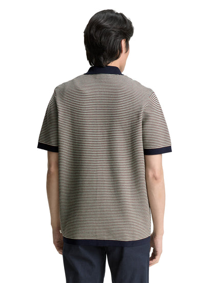 Tom Tailor Denim Strickpoloshirt Herren Struktur-Baumwolle
