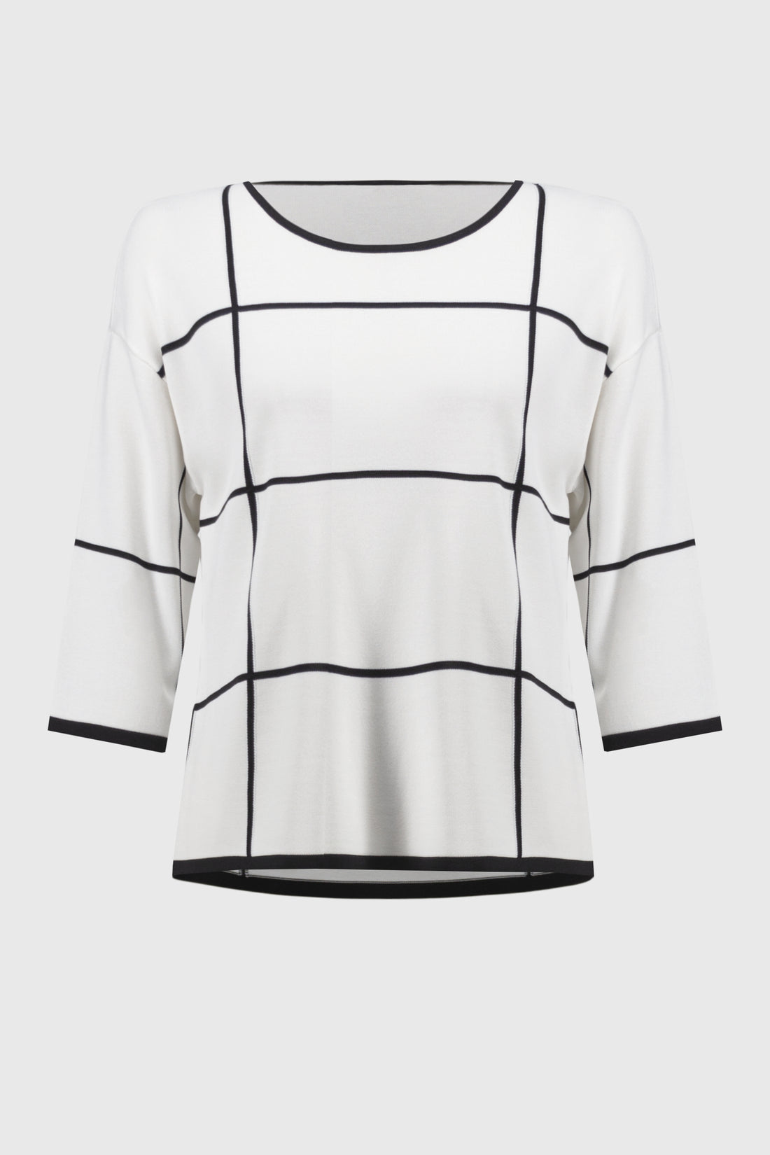 Moderner Damen Pullover Rundhalsausschnitt Dreiviertelärmel