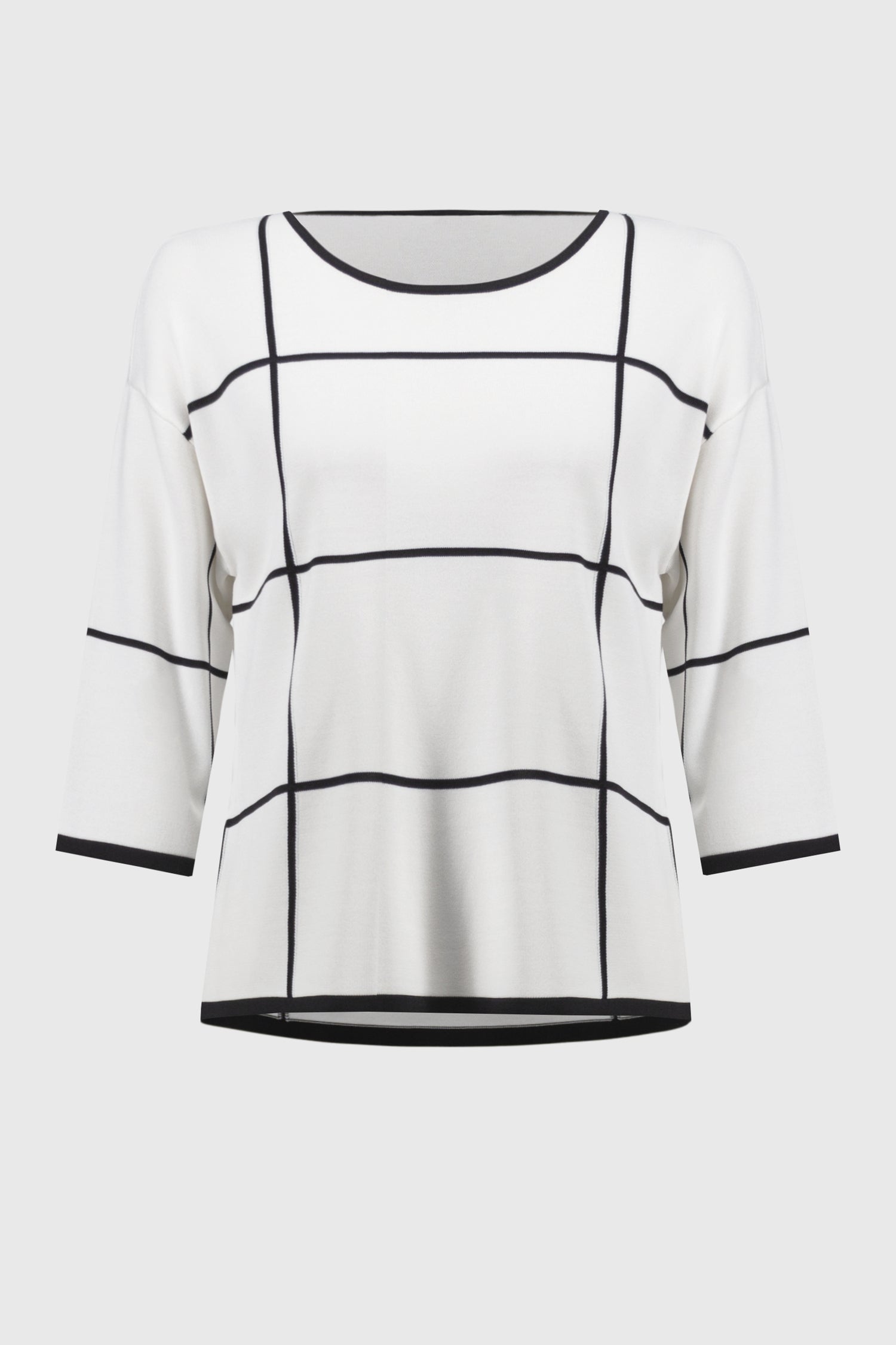 Moderner Damen Pullover Rundhalsausschnitt Dreiviertelärmel