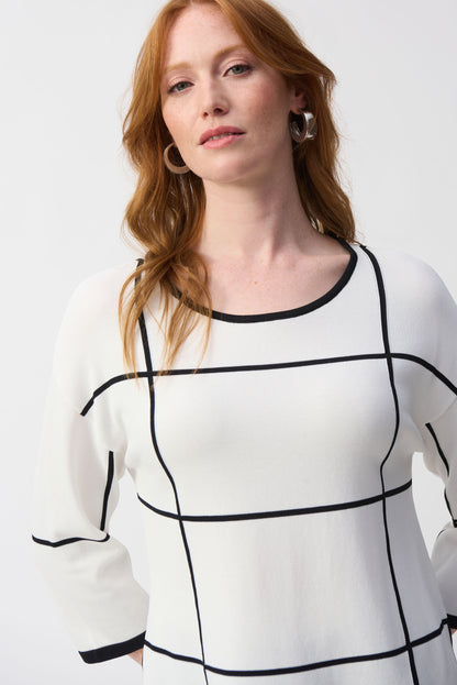 Moderner Damen Pullover Rundhalsausschnitt Dreiviertelärmel