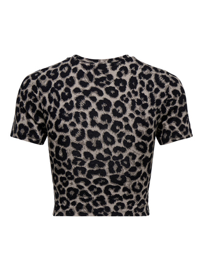 JDY Top Damen Slim Fit Kurzarm Rundhals Verkürzt