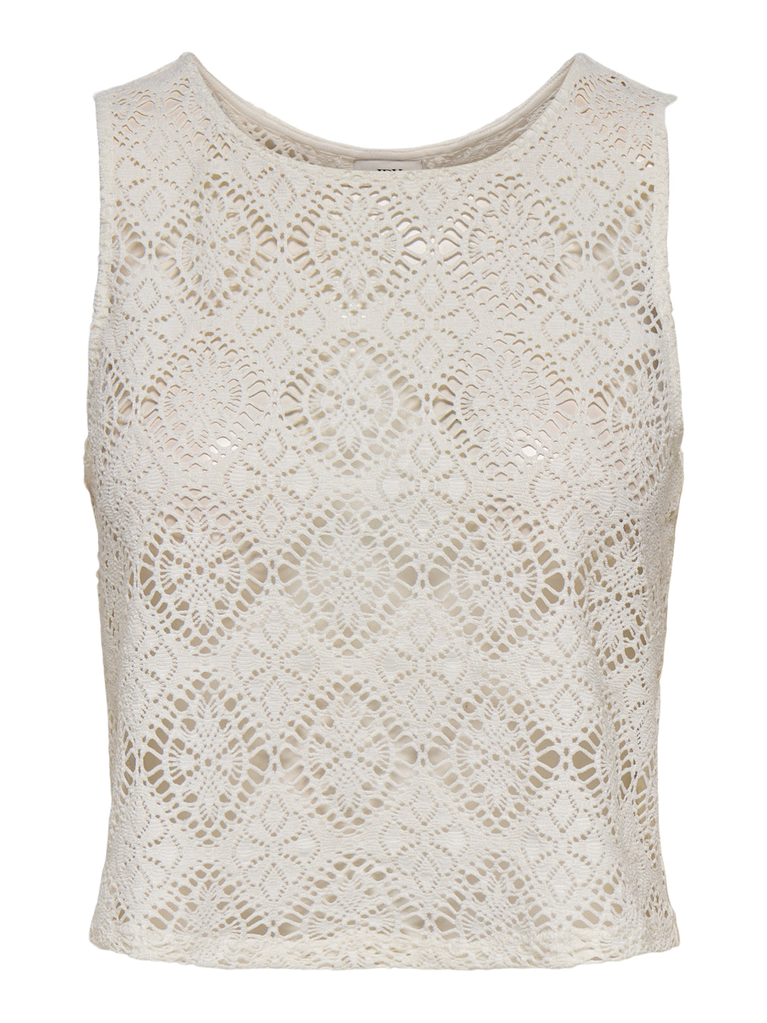 JDY Top Damen Leichtes Spitzen Rundhals Top