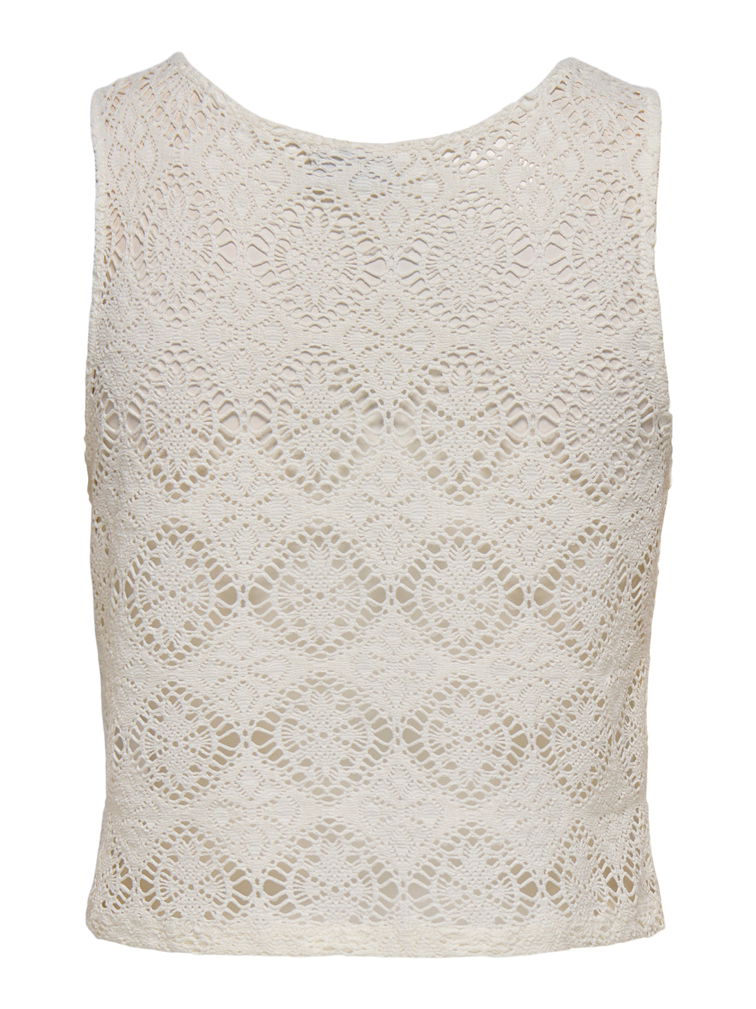 JDY Top Damen Leichtes Spitzen Rundhals Top