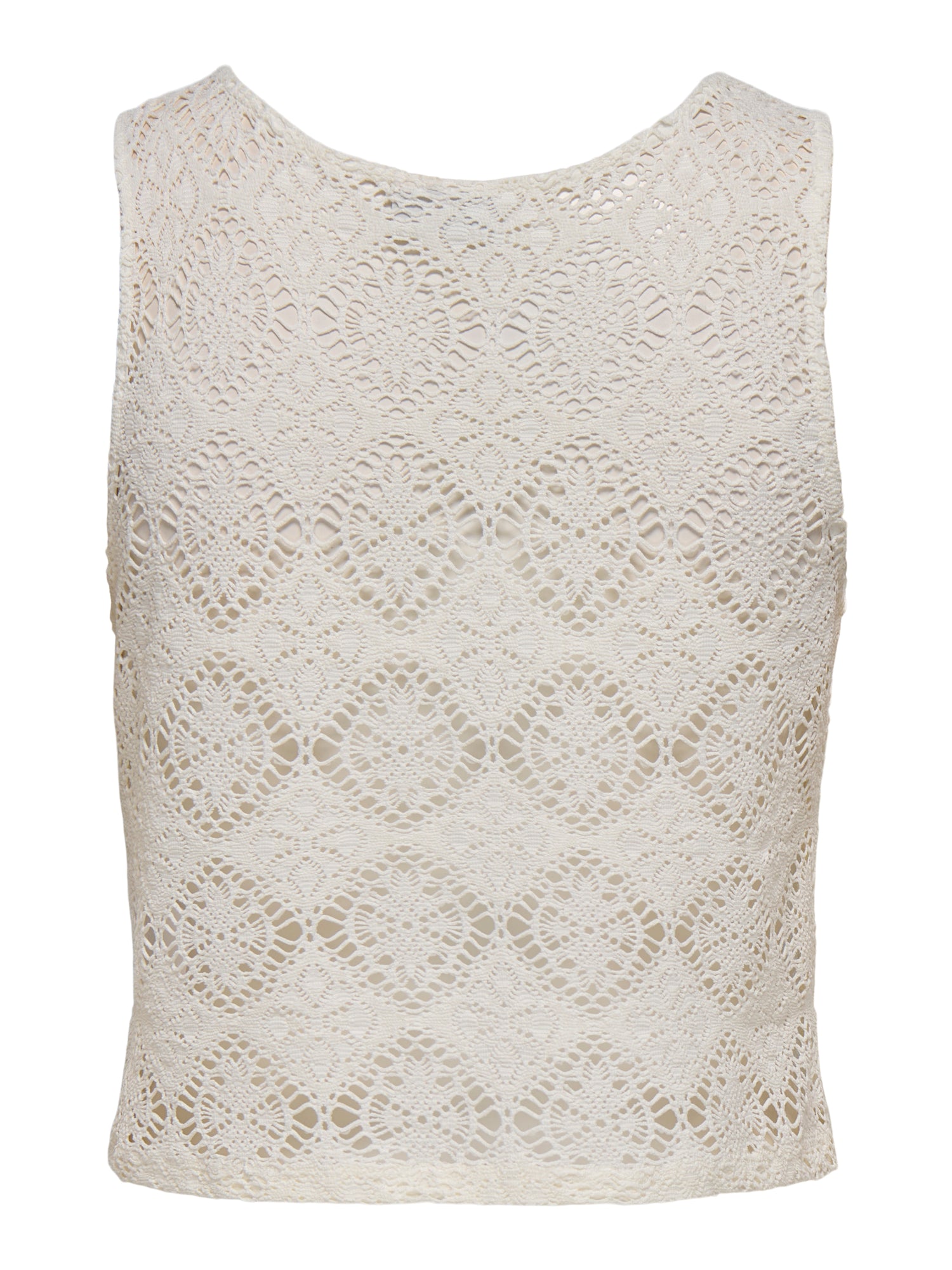 JDY Top Damen Leichtes Spitzen Rundhals Top