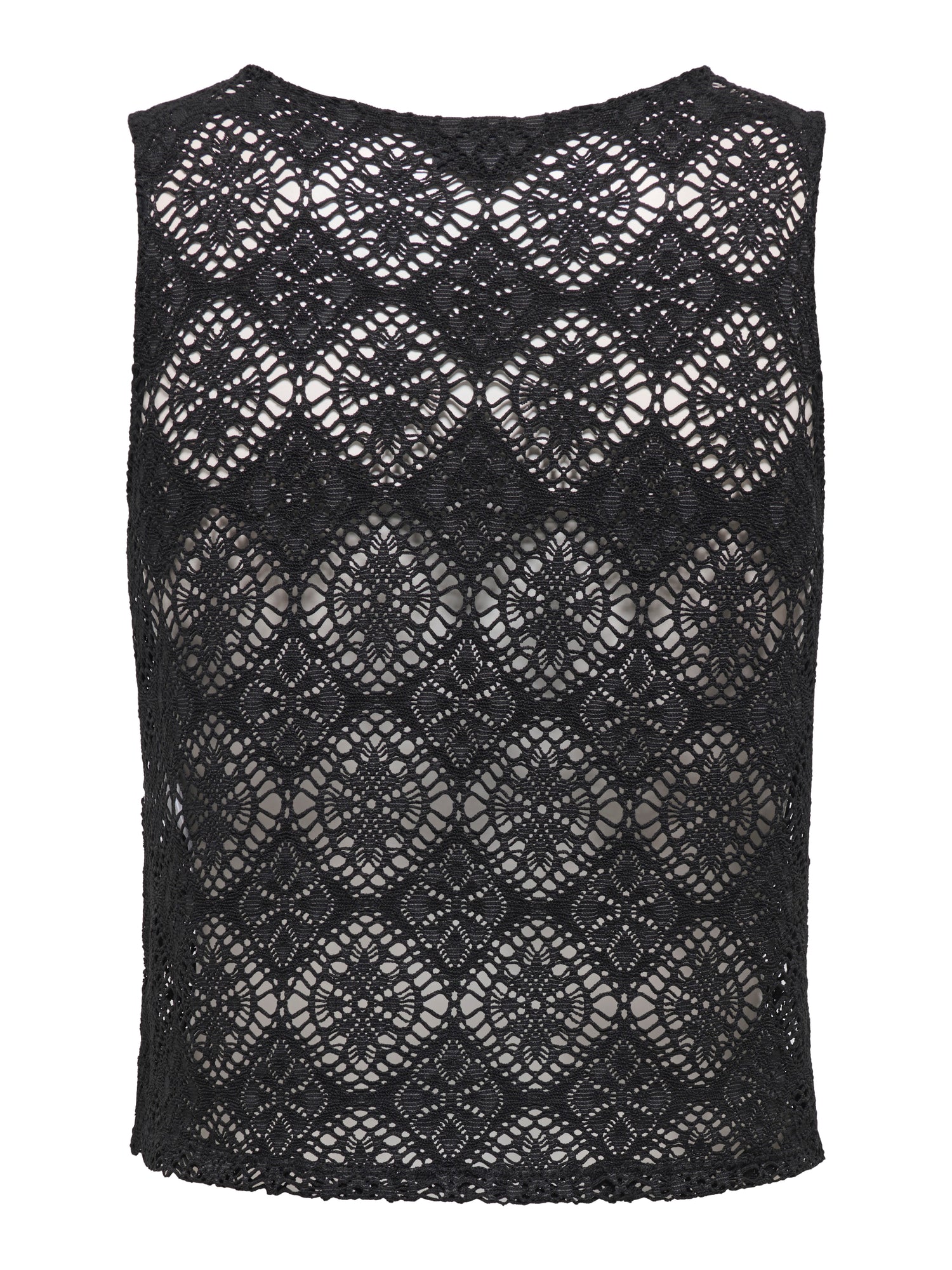 JDY Top Damen Leichtes Spitzen Rundhals Top