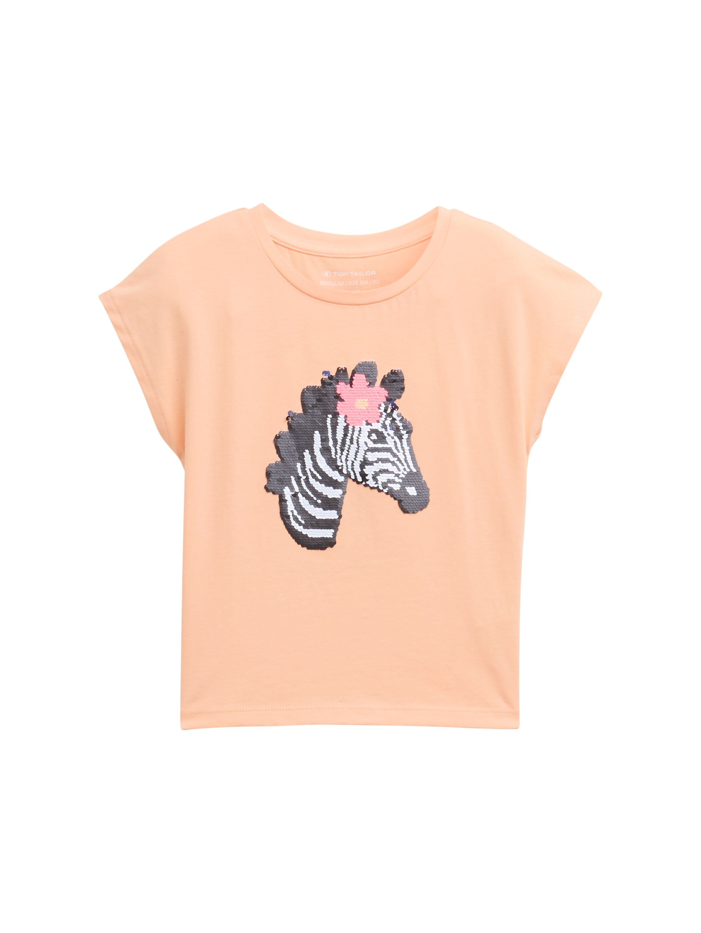 Tom Tailor Denim T-Shirt Kinder Weiblich mit Wendepailletten Pink