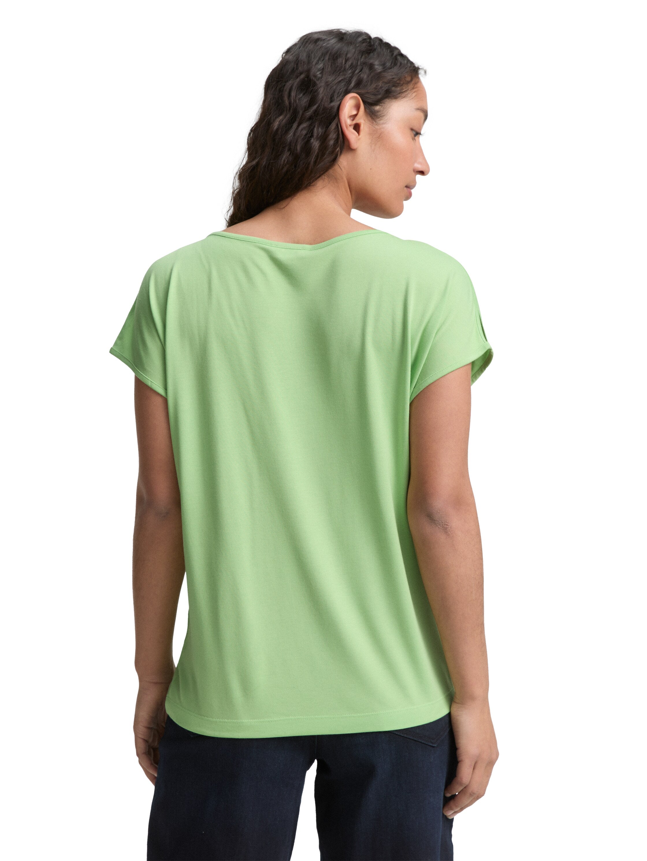 Tom Tailor Damen T-Shirt Cut-Outs U-Boot-Ausschnitt