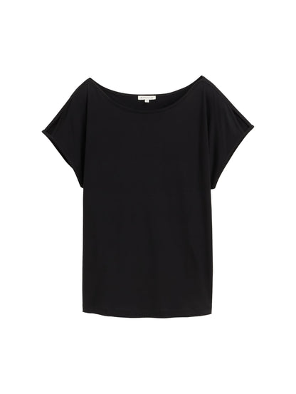 Tom Tailor Damen T-Shirt Cut-Outs U-Boot-Ausschnitt