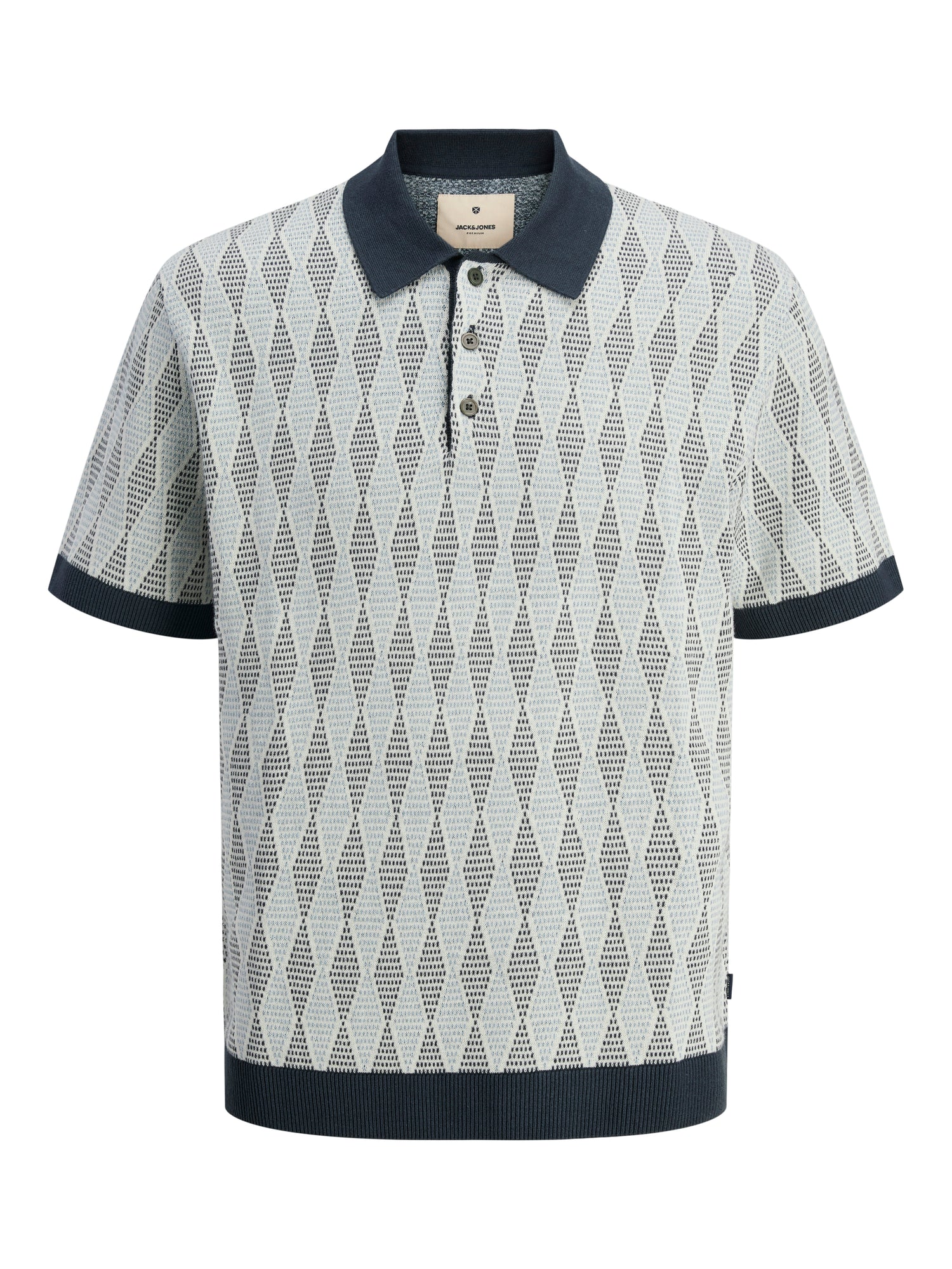 Bestseller Jacquard Polo Herren Blau