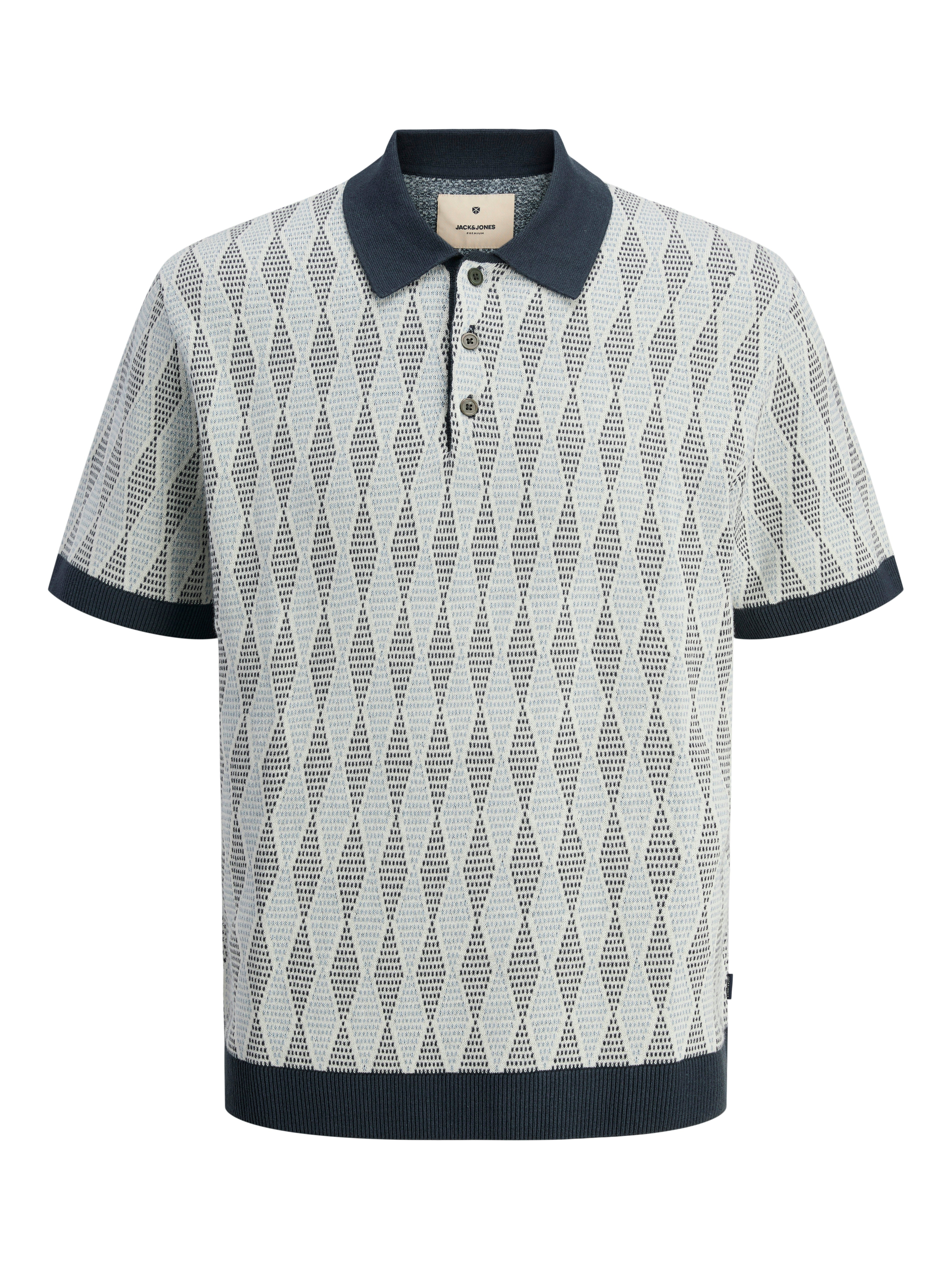 Bestseller Jacquard Polo Herren Blau