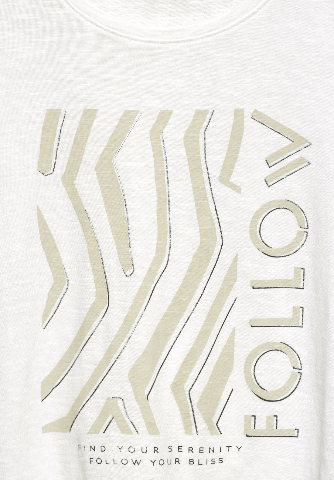 CECIL T-Shirt mit Flammgarn Optik und Wording Print für Damen