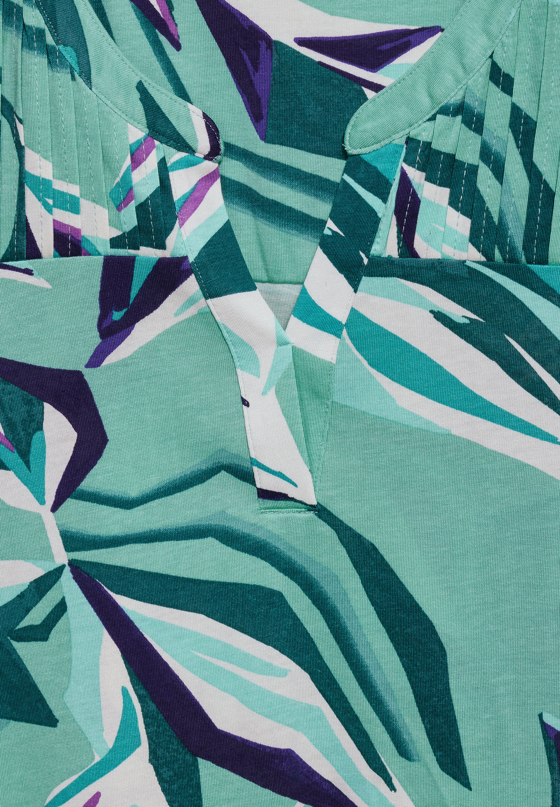 Cecil Tunika-Shirt Damen Sommerlicher Print V-Ausschnitt Raffungen