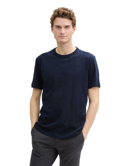 Tom Tailor Basic T-Shirt Erwachsene Männlich Logo-Print