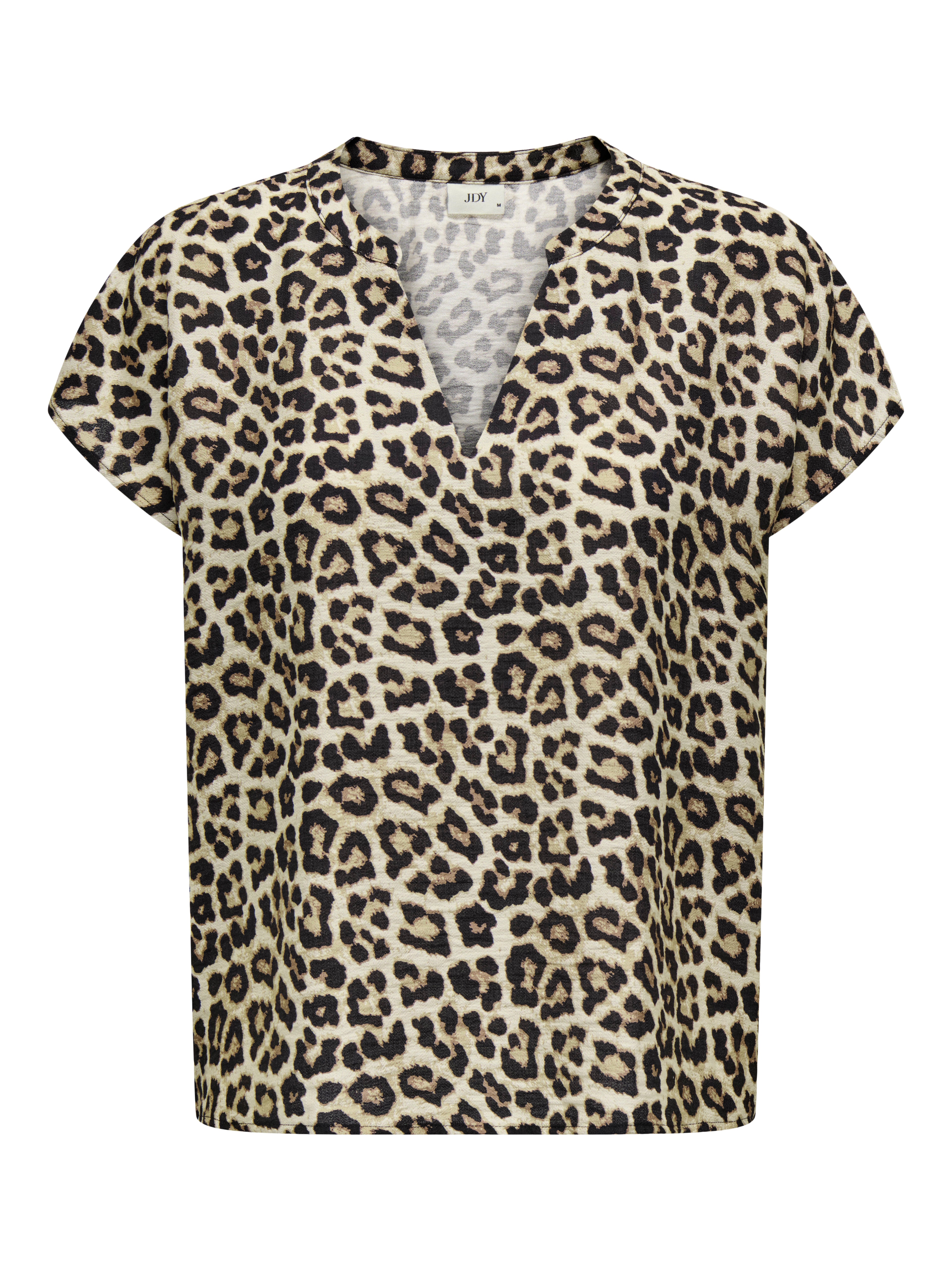 ONLY JdY JDY Damen Top V-Ausschnitt Kurzarm Voluminöser Armschnitt Mittelsohle Kork