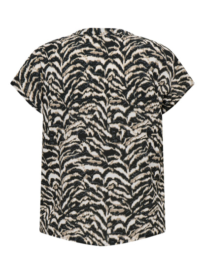ONLY JdY JDY Damen Top V-Ausschnitt Kurzarm Voluminöser Armschnitt Mittelsohle Kork
