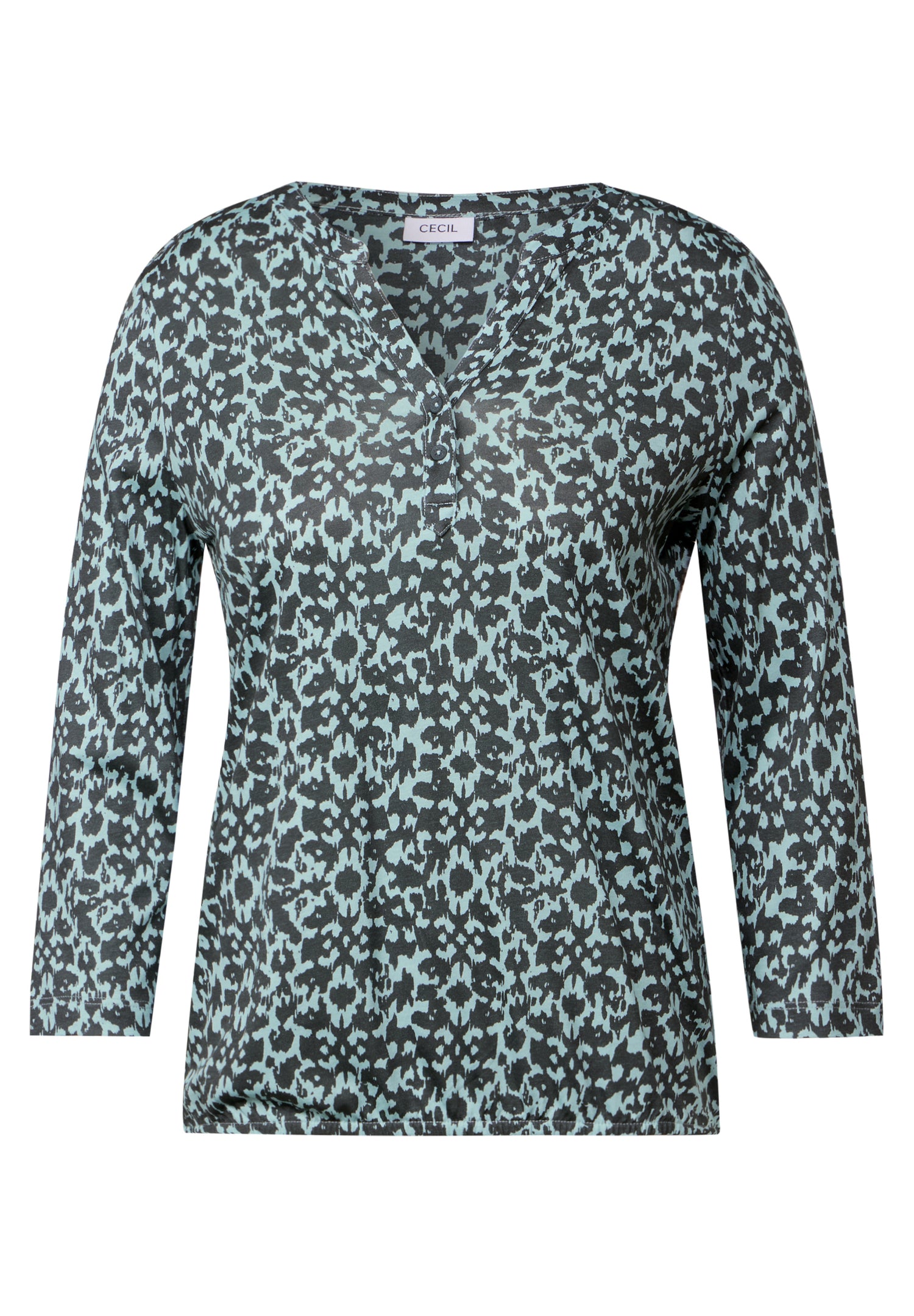 CECIL Tunika-Shirt Damen Minimal Print 3/4-Arm