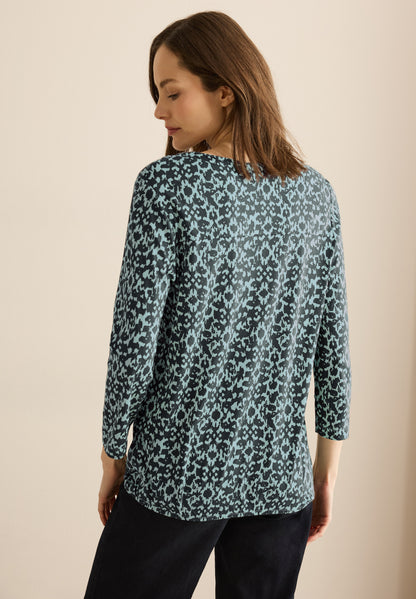 CECIL Tunika-Shirt Damen Minimal Print 3/4-Arm